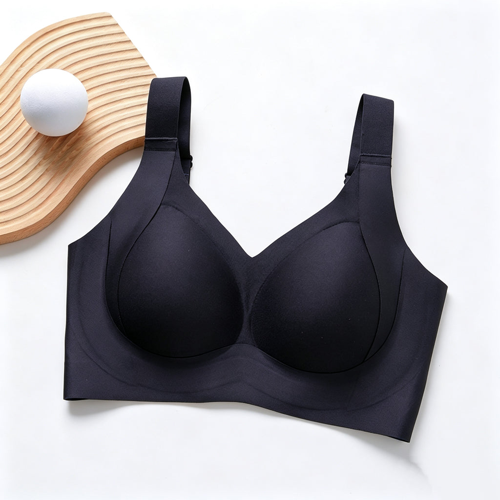 Seamless Wire‑Free Minimizer Bra | W‑Shape Soft Support for Full Bust, Side Fat Control & Invisible Under Clothes #2305
