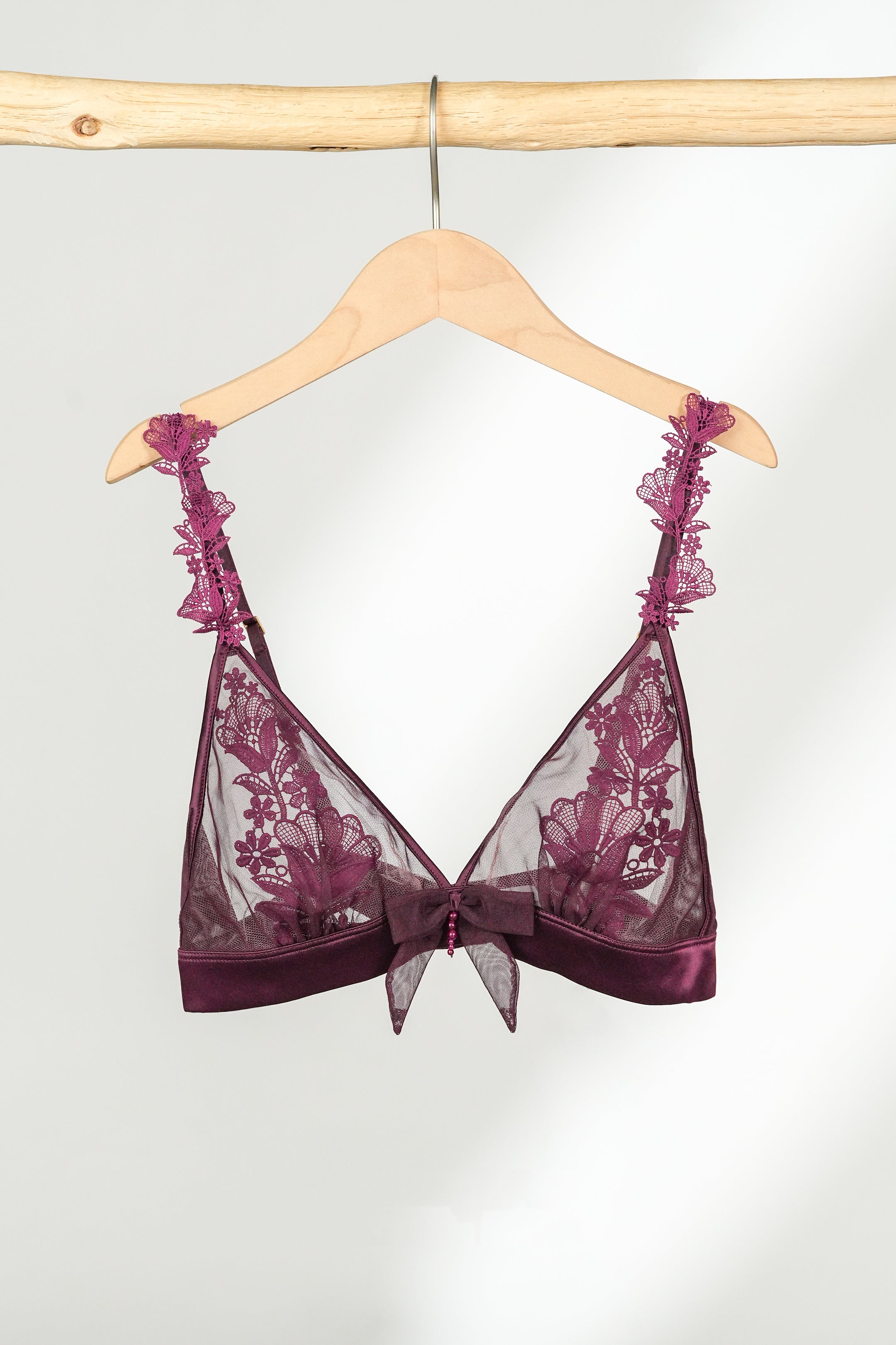 Dark pink rabbit lack lingerie