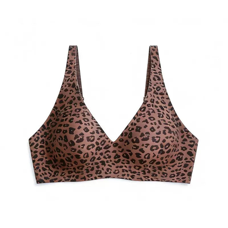 Leopard Print Wireless Bra